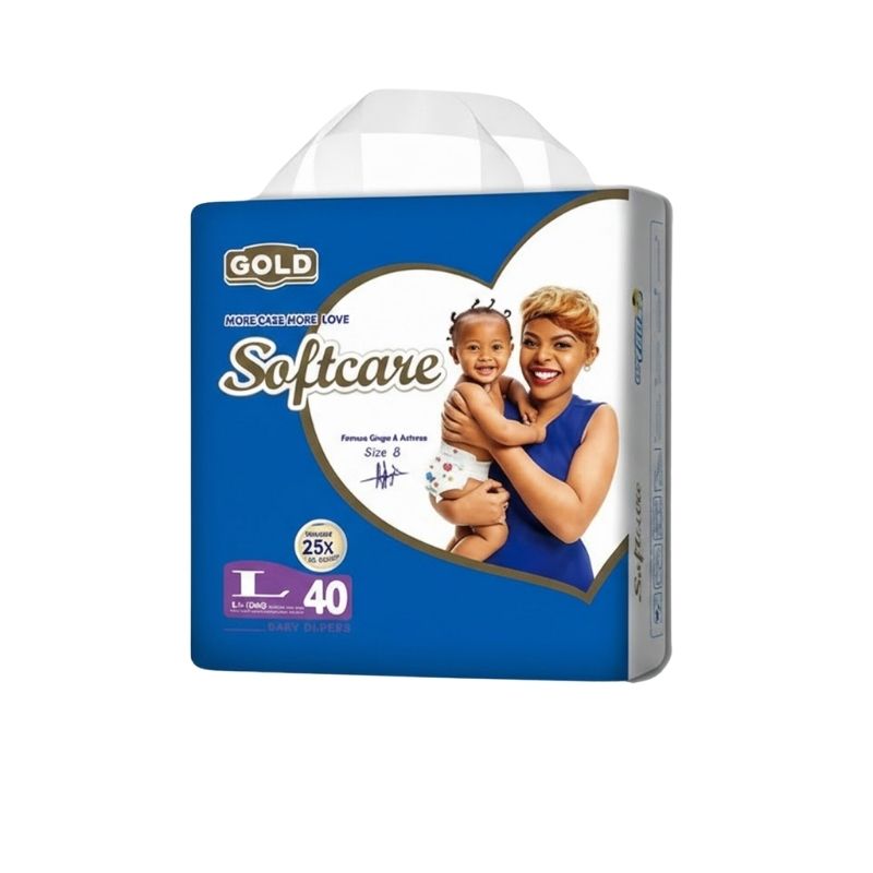Softcare Gold L Diapers – 40 Pieces (9.1–15kg)